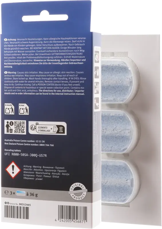 Coffee & Espresso Machine Descaling Tablets (3 Tablets) 00312445