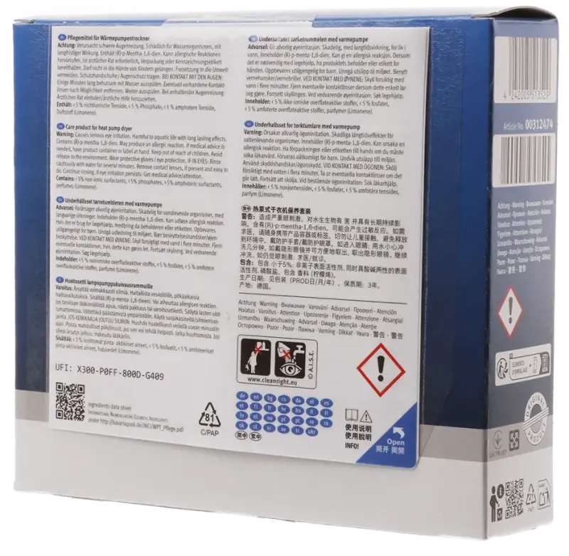 Heat Pump Dryer Cleaner (For dryers with a "Care Program") 00312474
