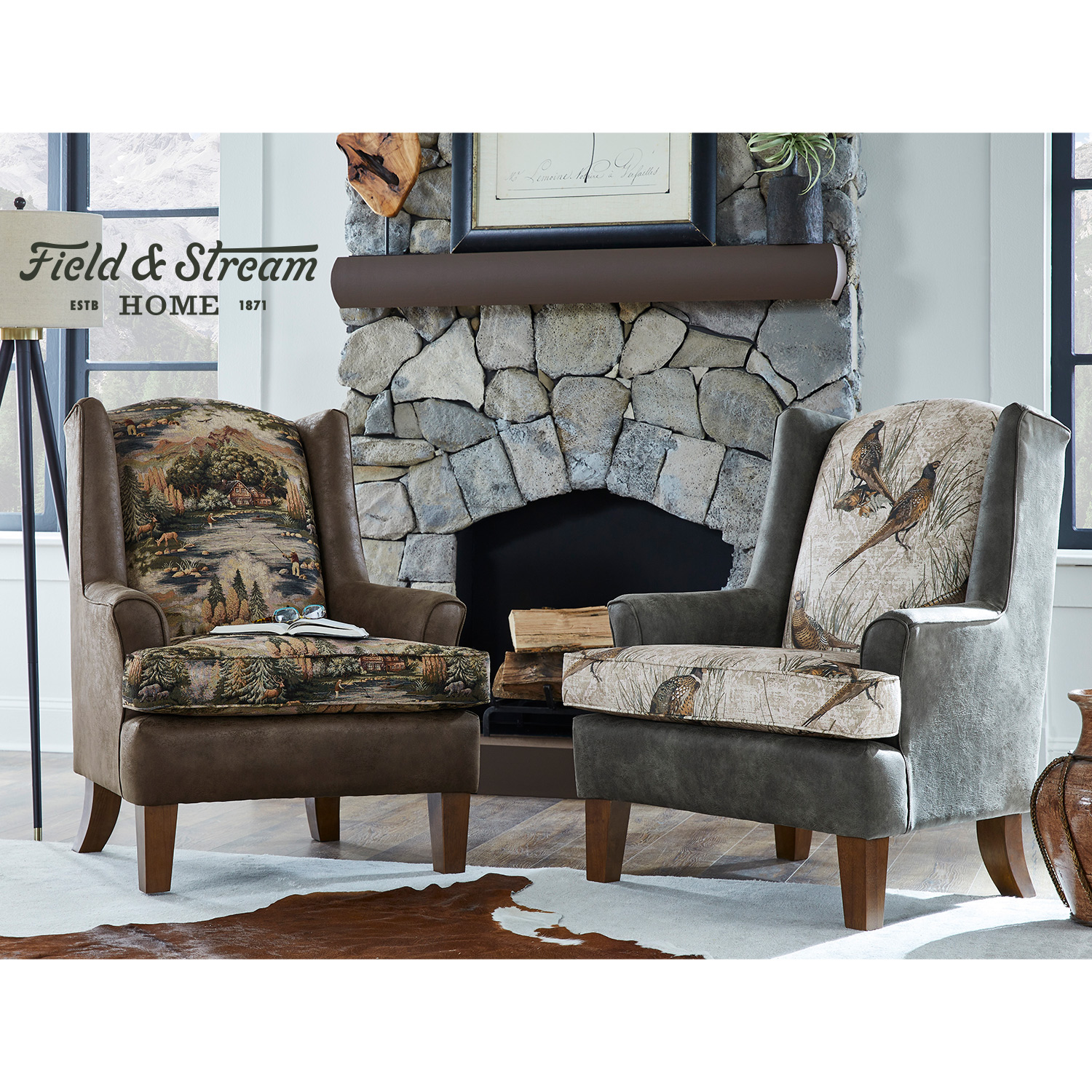Andrea - Wing Back Chair - Espresso - 0170E 0170E