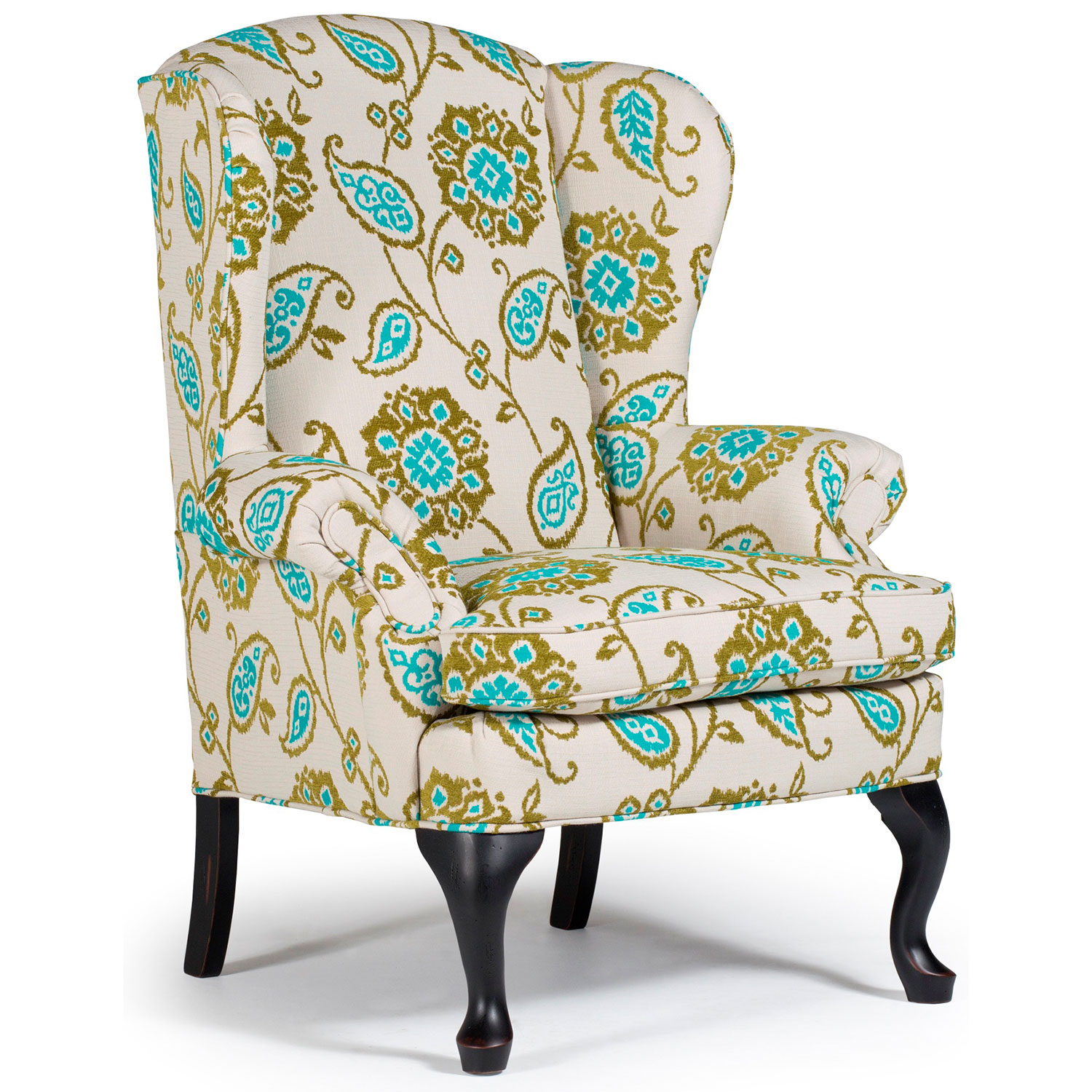 Sylvia - Wing Back Chair - Antique Black - 0710AB 0710AB