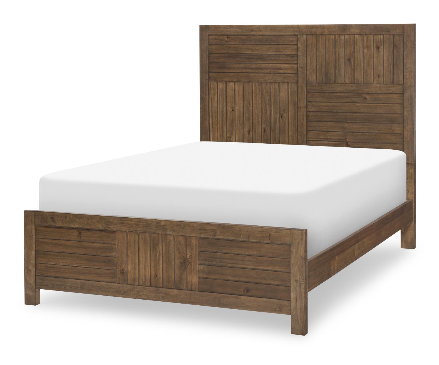 0832 Summer Camp LK Complete Panel Bed, Full 4/6 Brown Finish 08324104K