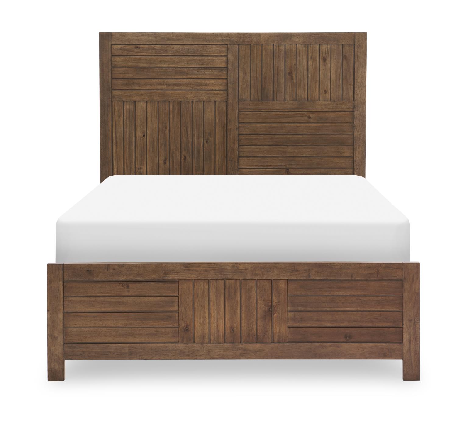 0832 Summer Camp LK Complete Panel Bed, Full 4/6 Brown Finish 08324104K