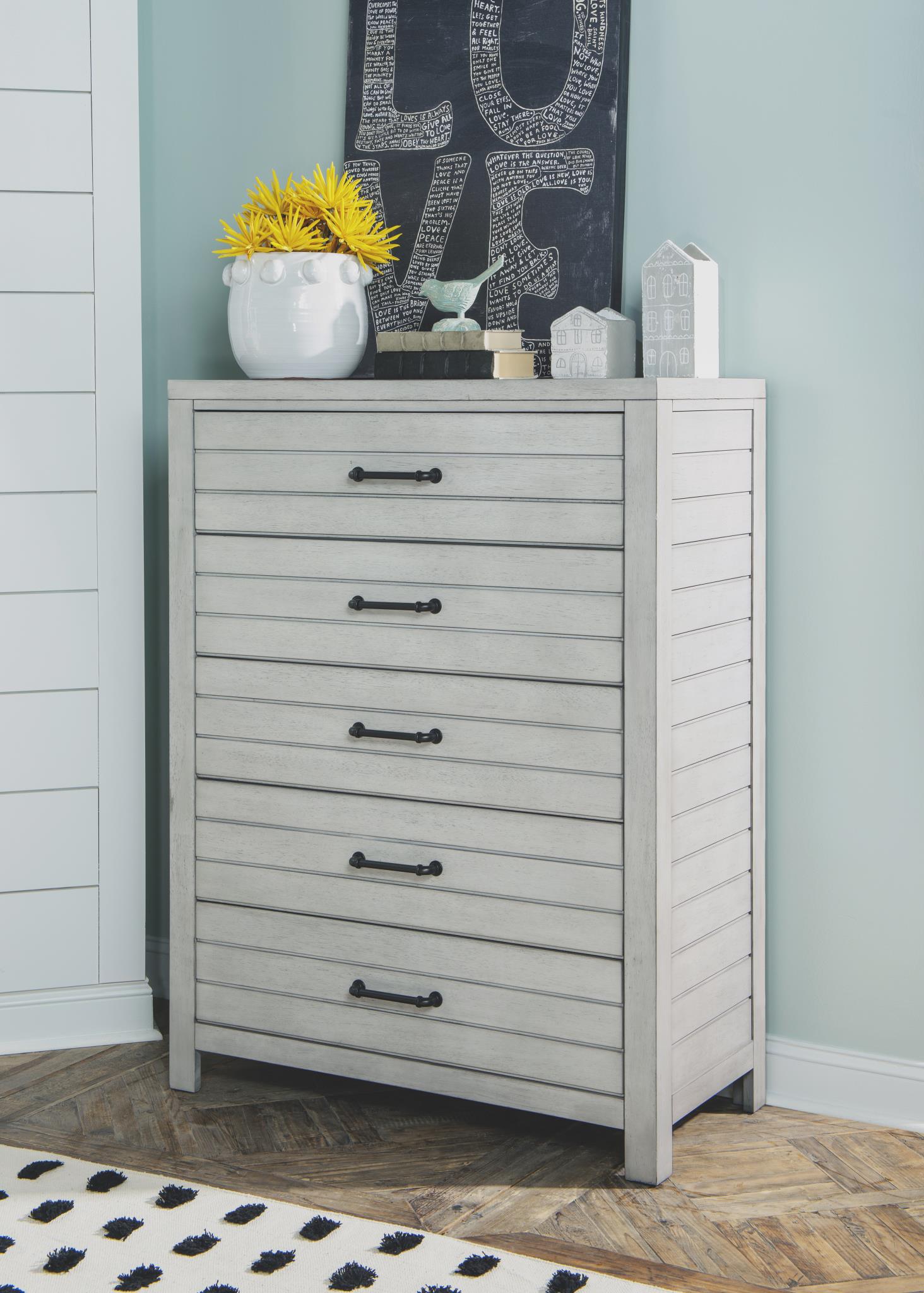 0833 Summer Camp LK Drawer Chest Stone Path Gray Finish 08332200VC