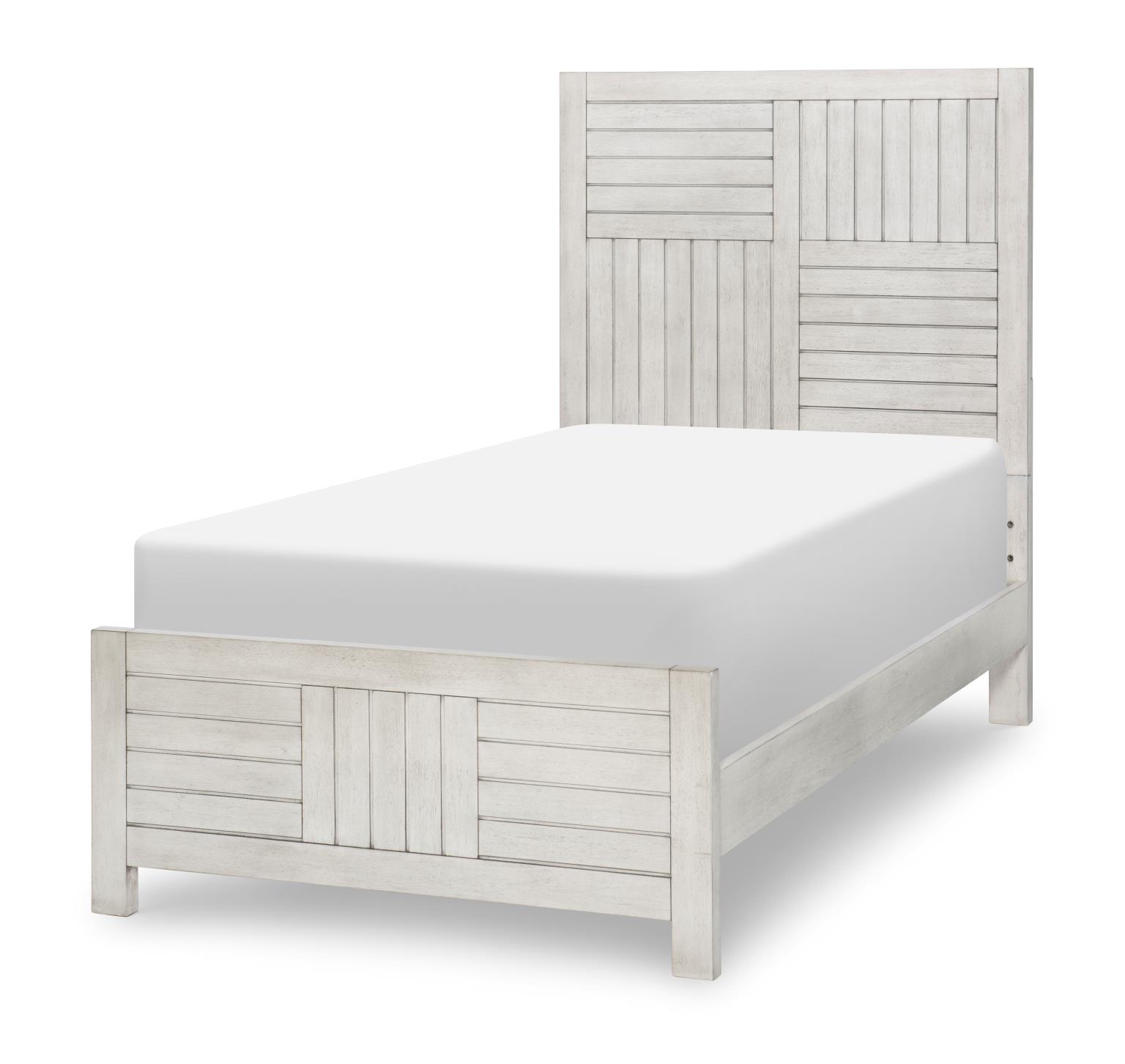 0833 Summer Camp LK Complete Panel Bed, Twin 3/3 Stone Path Gray Finish 08334103K