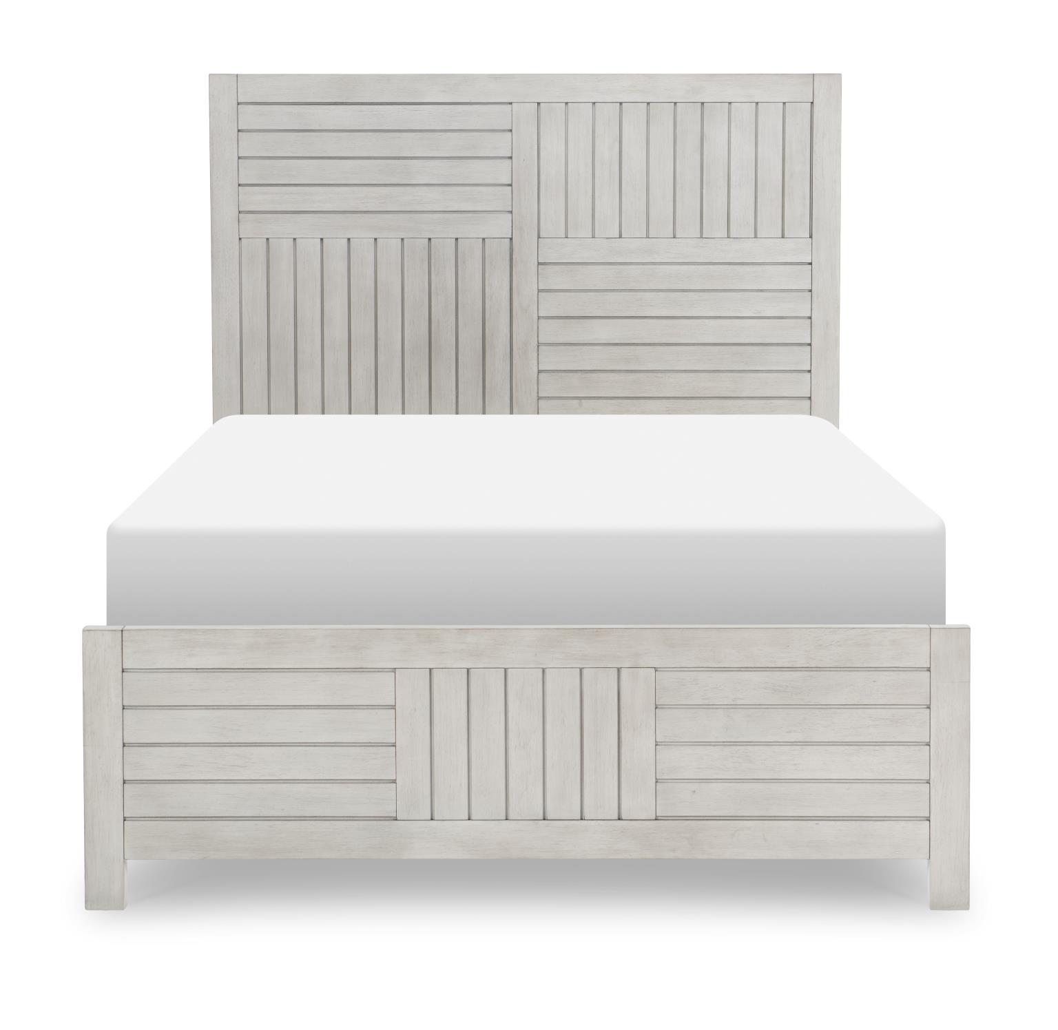 0833 Summer Camp LK Complete Panel Bed, Full 4/6 Stone Path Gray Finish 08334104K