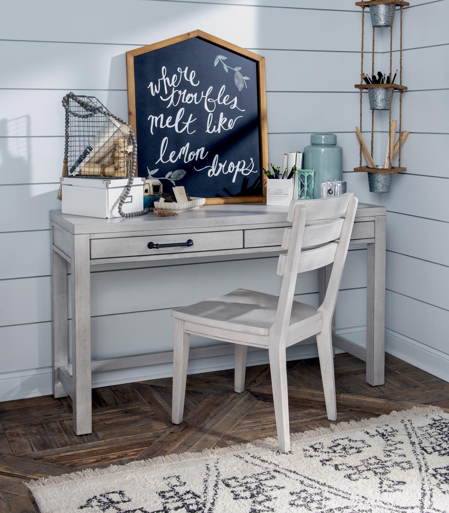 0833 Summer Camp LK Desk Stone Path Gray Finish 08336100V