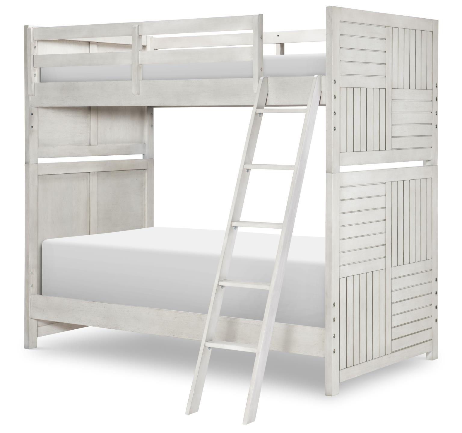 0833 Summer Camp LK Complete Twin Over Twin Bunk Bed Stone Path Gray Finish 08338110K