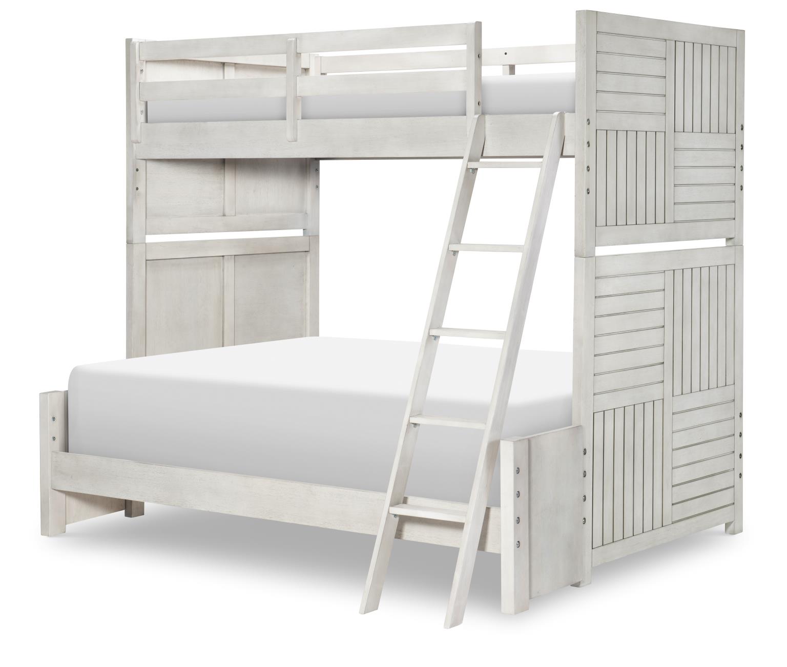 0833 Summer Camp LK Complete Twin Over Full Bunk Bed Stone Path Gray Finish 08338140K