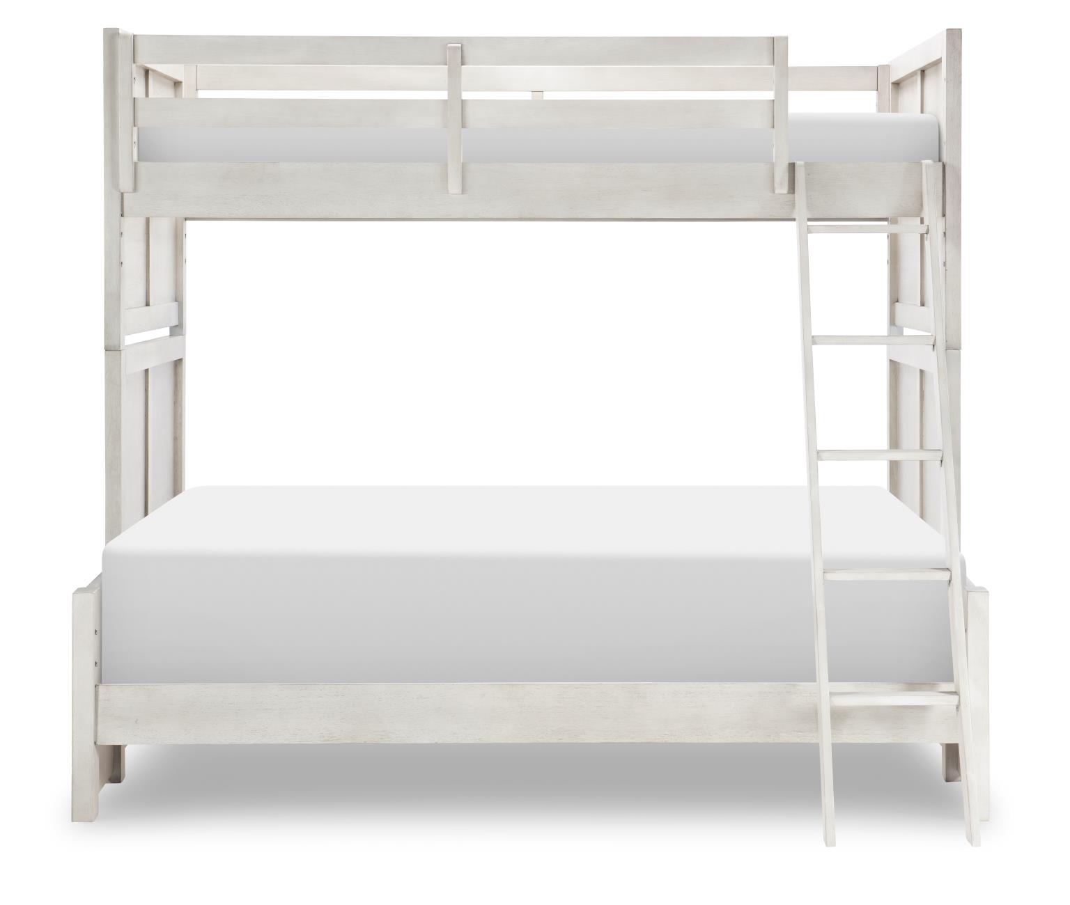0833 Summer Camp LK Complete Twin Over Full Bunk Bed Stone Path Gray Finish 08338140K