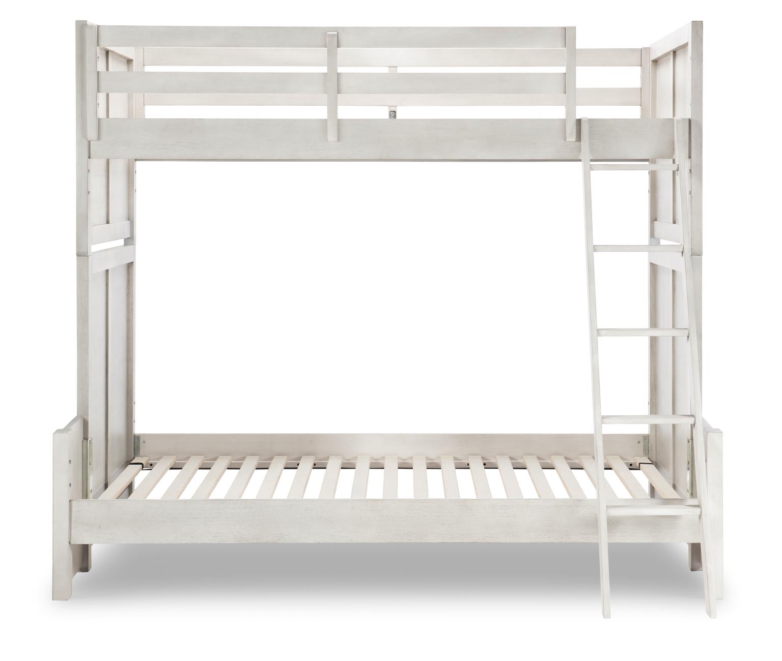 0833 Summer Camp LK Complete Twin Over Full Bunk Bed Stone Path Gray Finish 08338140K