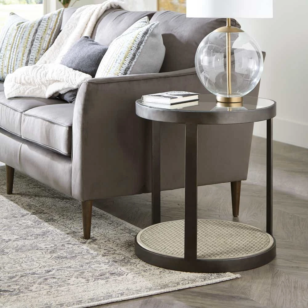 Hidden Treasures Concrete Round End Table 0901048