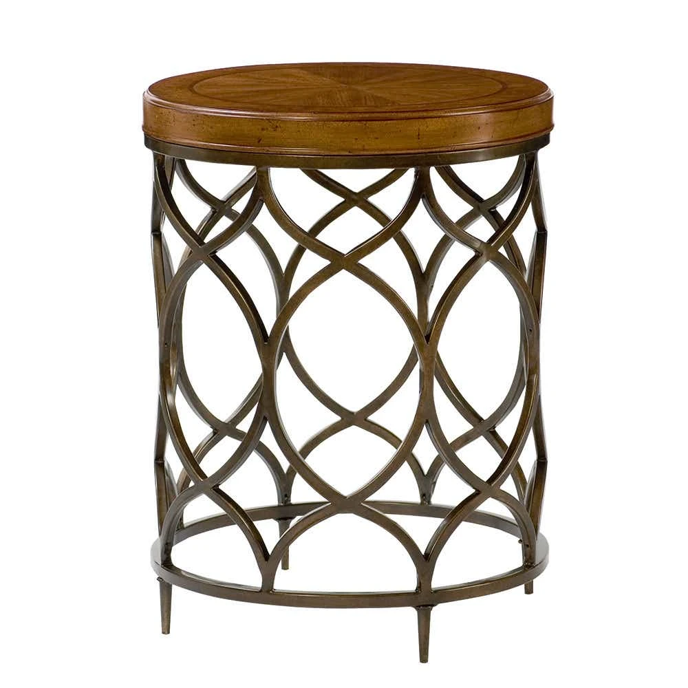 Hidden Treasures Round Lamp Table 090571
