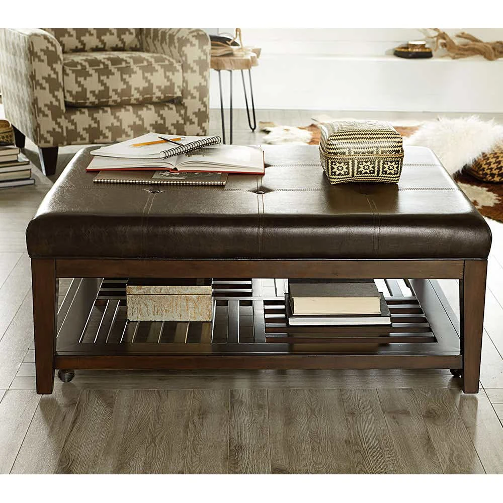 Hidden Treasures Rectangular Cocktail Ottoman 090792