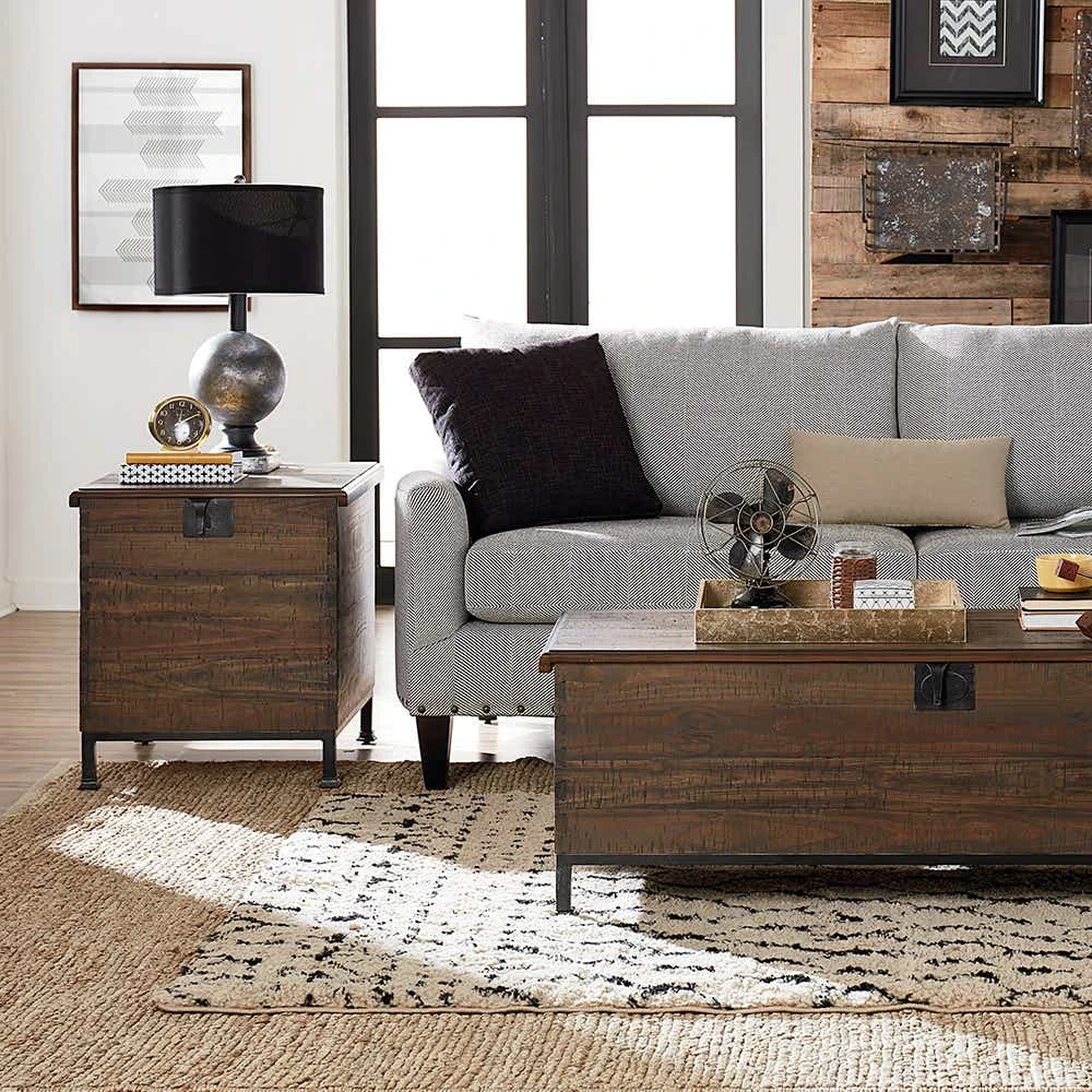 Hidden Treasures Milling Chest End Table 090884