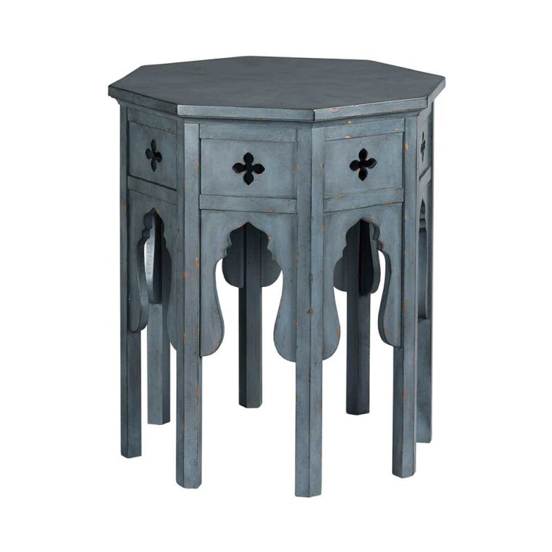 La-Z-Boy Hidden Treasures Hex End Table Blue 090961 Picture 1