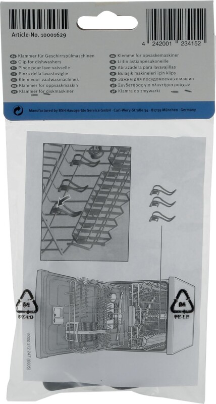 Clips for Small Items (Part of Dishwasher Kits SGZ1052UC & SMZ5000) 10001629