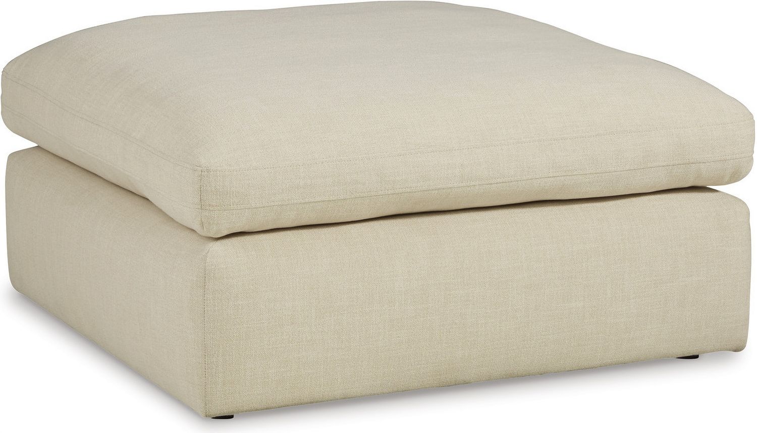 Elyza Oversized Accent Ottoman In Linen 1000608