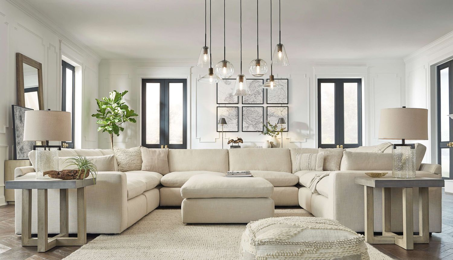 Elyza 8-Piece Sectional In Linen 100066446477265SEC