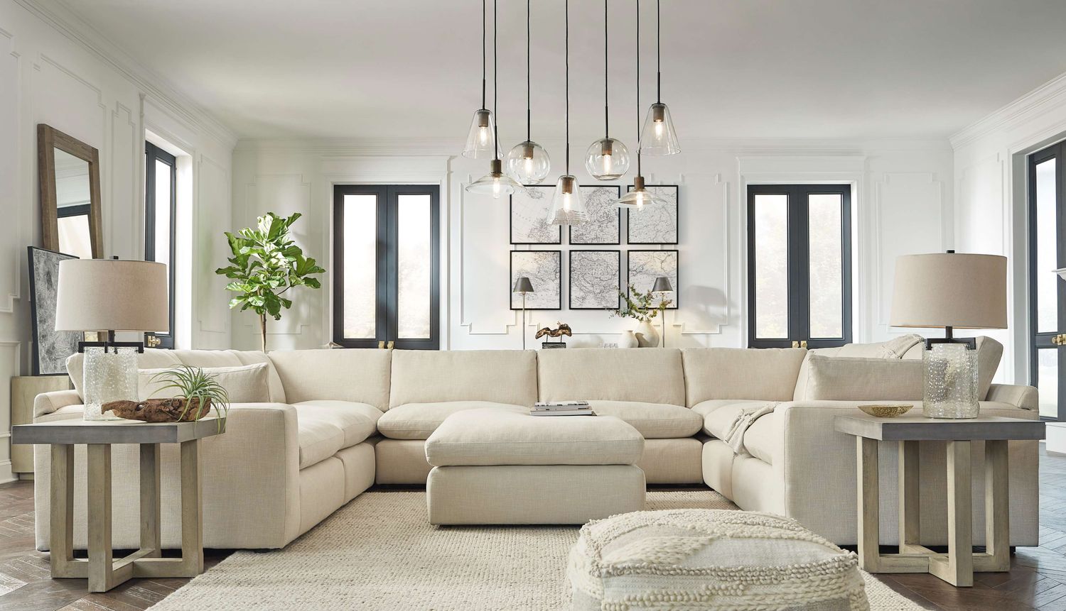 Elyza 8-Piece Sectional In Linen 100066446477265SEC