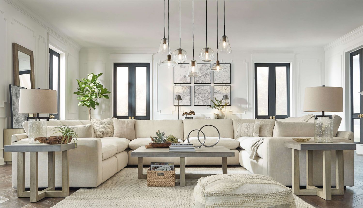 Elyza 8-Piece Sectional In Linen 100066446477265SEC