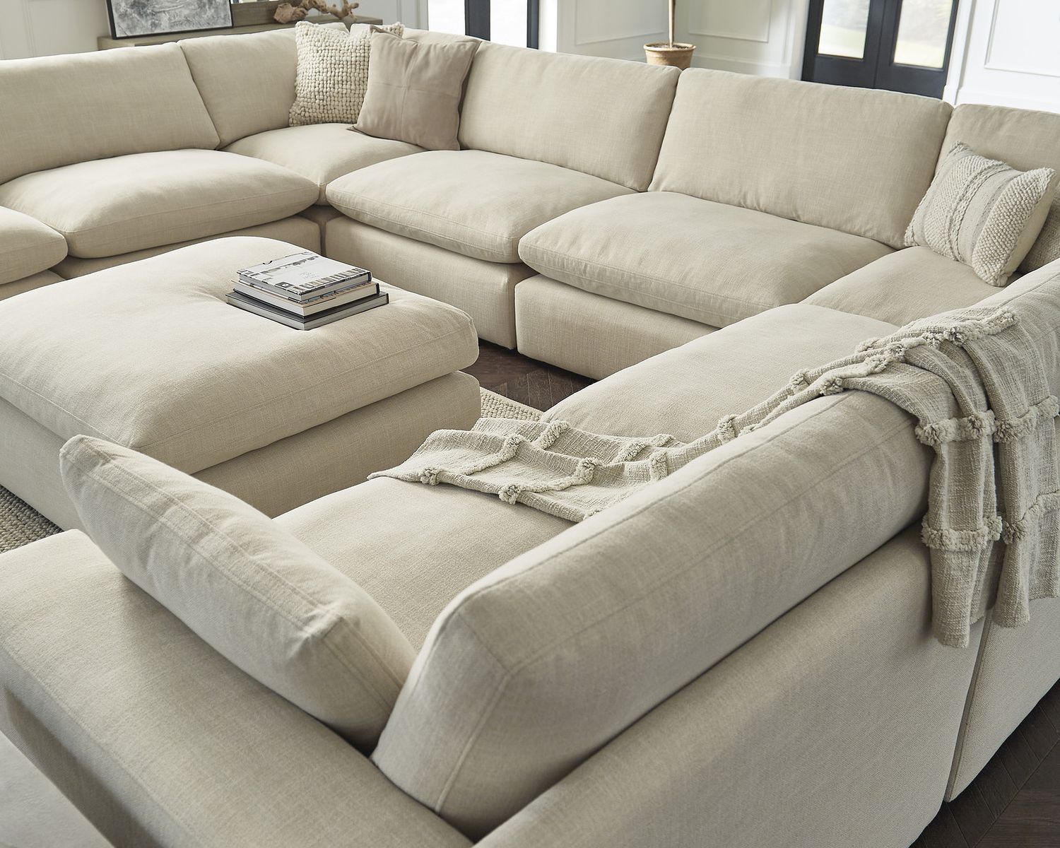 Elyza 8-Piece Sectional In Linen 100066446477265SEC