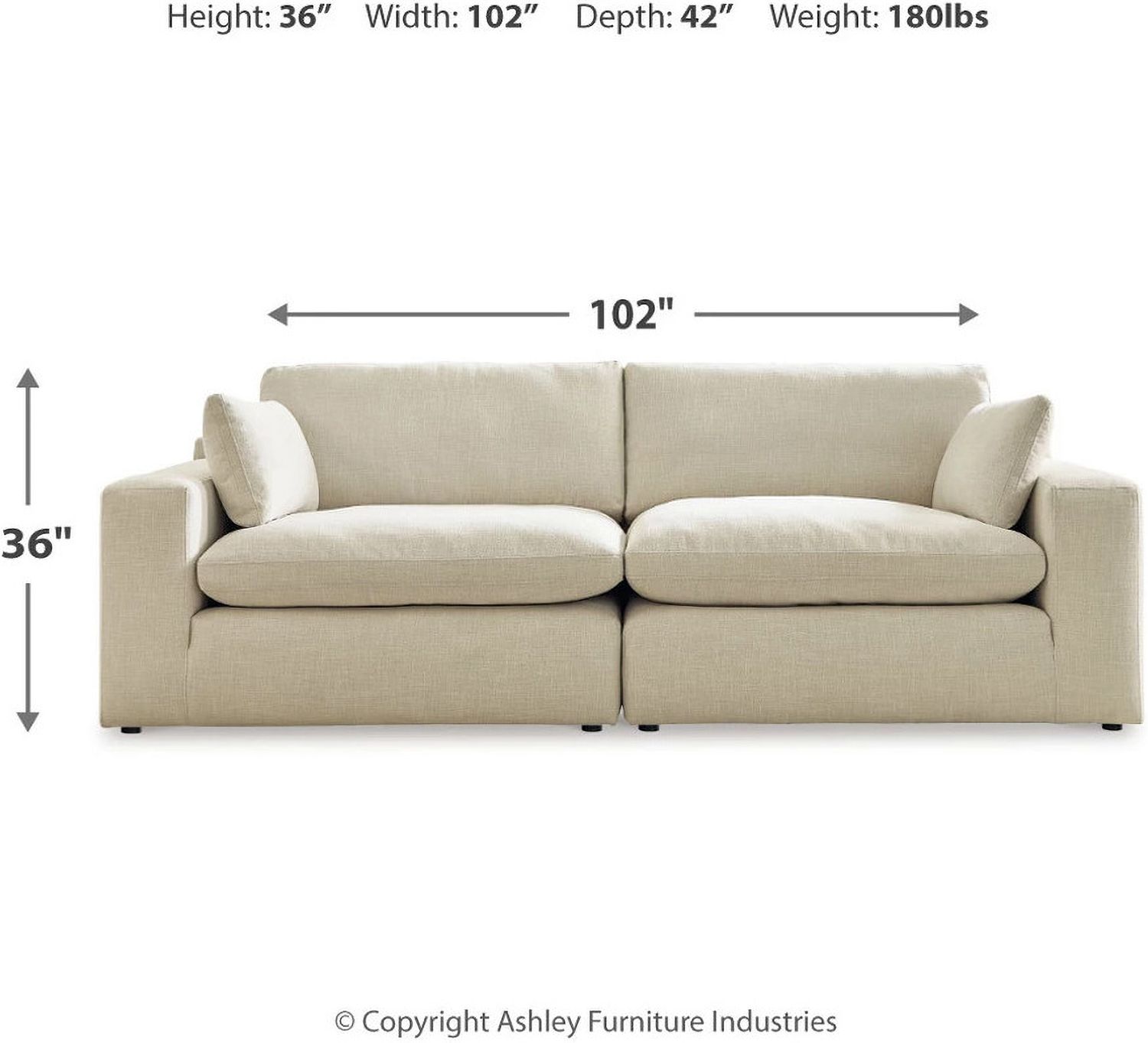 Elyza Loveseat In Linen 10006S1