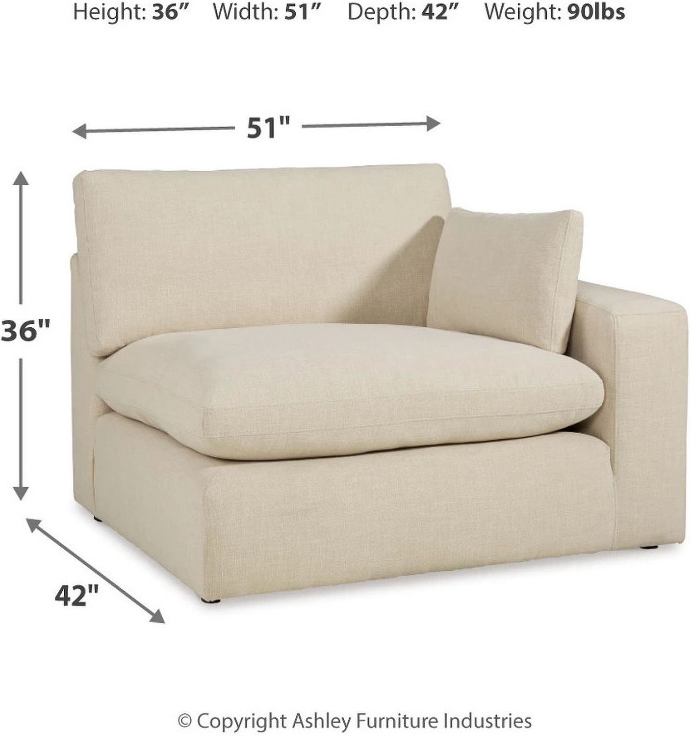 Elyza Loveseat In Linen 10006S1