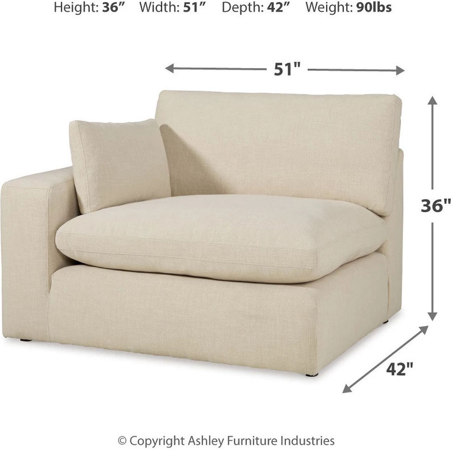 Elyza Loveseat In Linen 10006S1