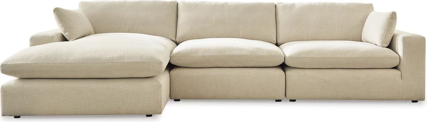 Elyza 3-Piece LAF Sectional With Chaise In Linen 10006S3