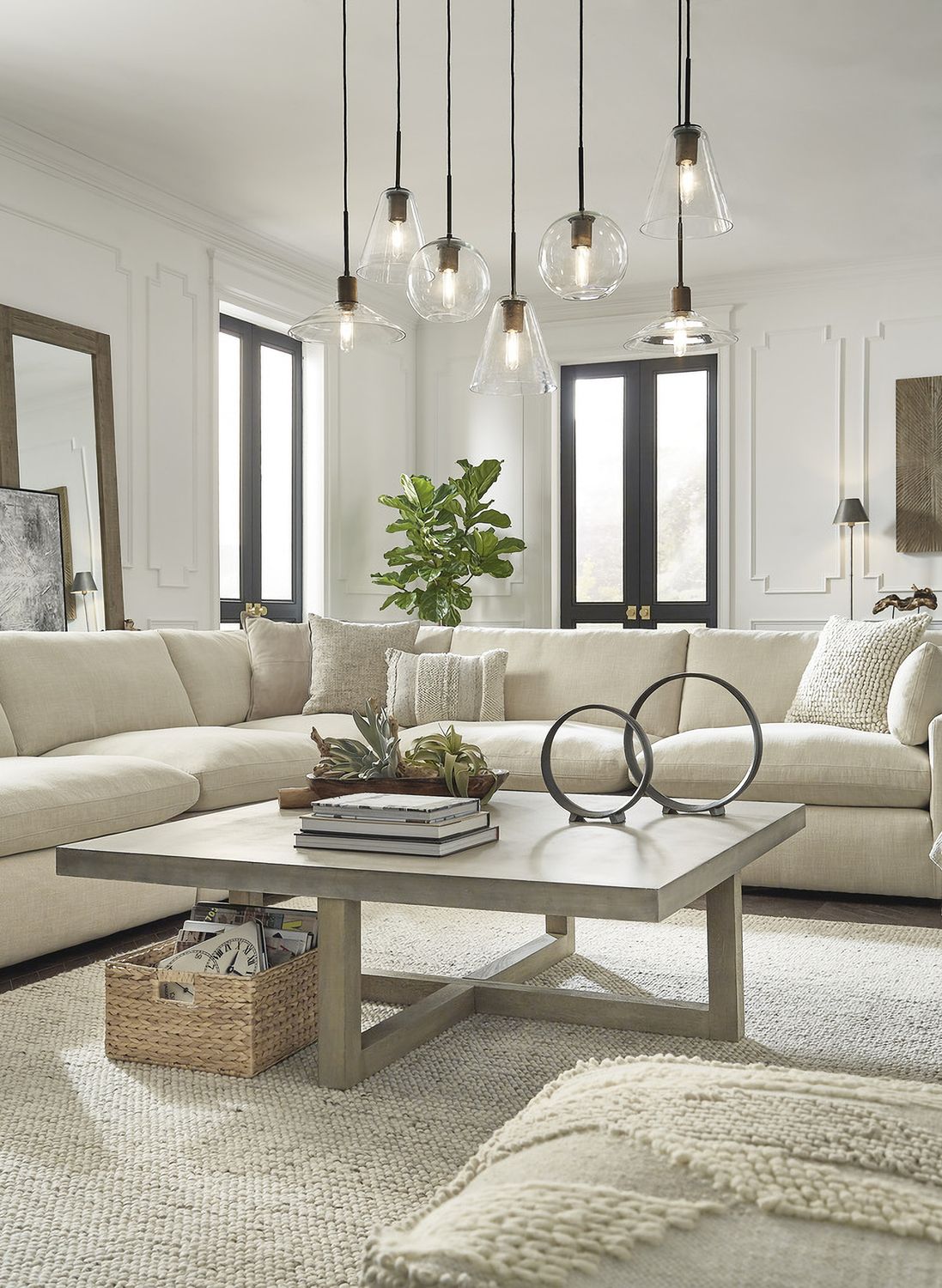Elyza 5-Piece Sectional In Linen 10006S5