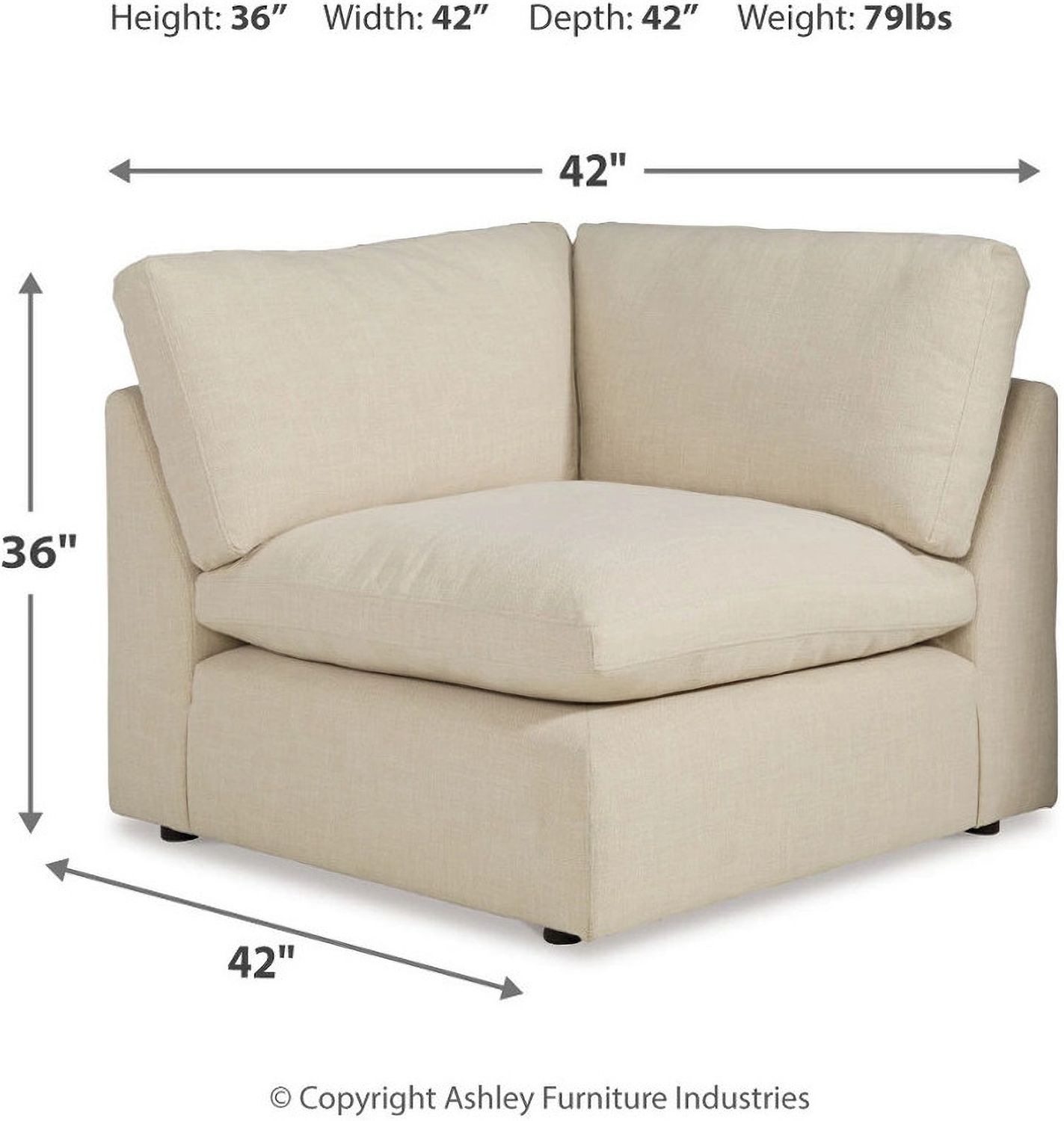 Elyza 5-Piece Sectional In Linen 10006S5
