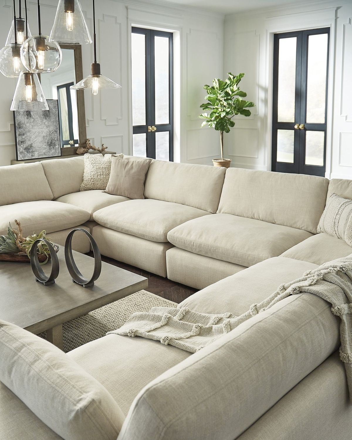 Elyza 10-Piece Sectional In Linen 10006S8