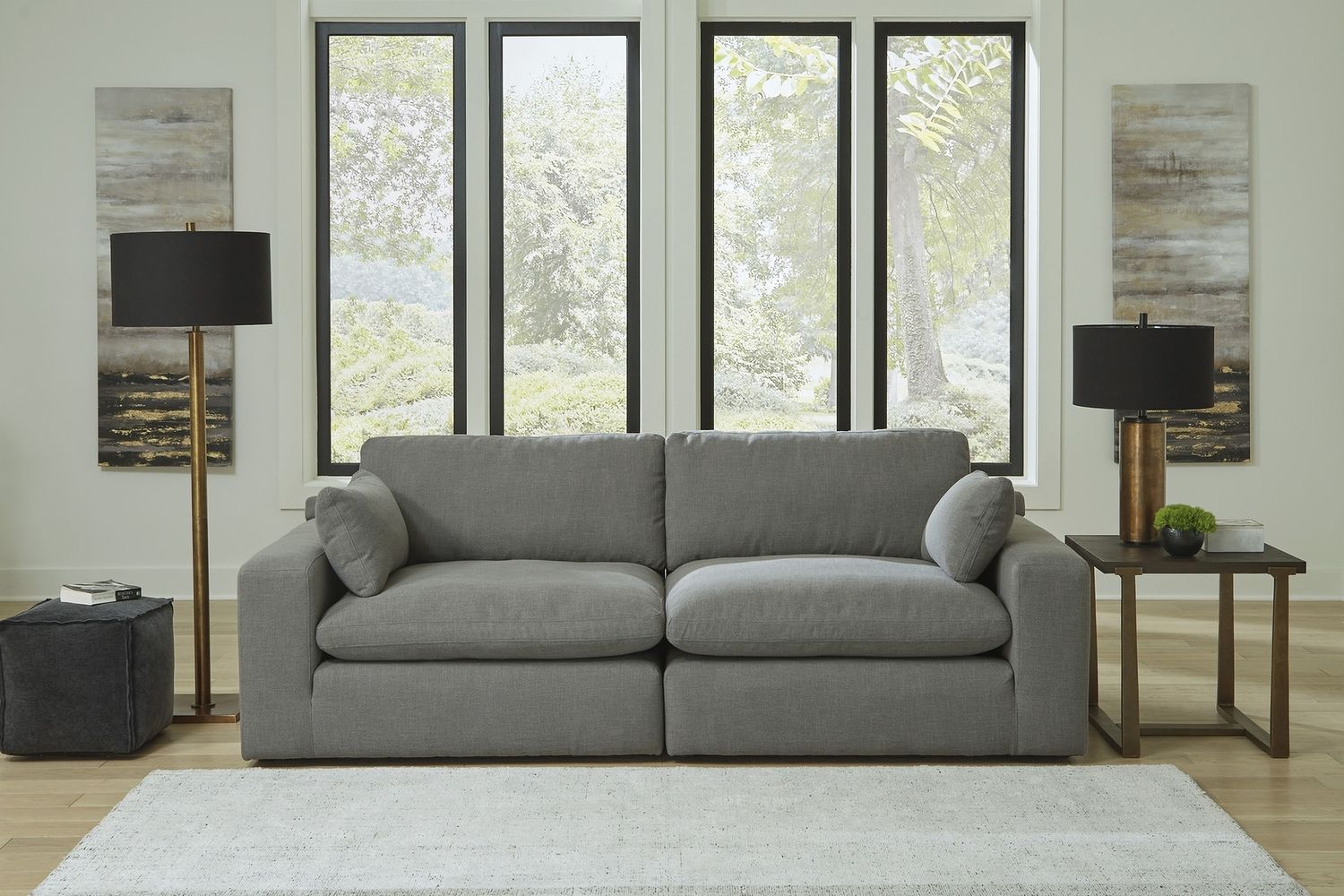 Elyza Loveseat In Smoke 10007S1