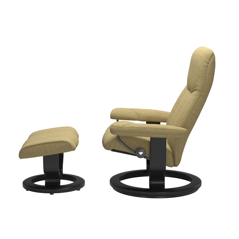 Stressless® Consul (M) Classic Base Recliner with Ottoman 10050155919005