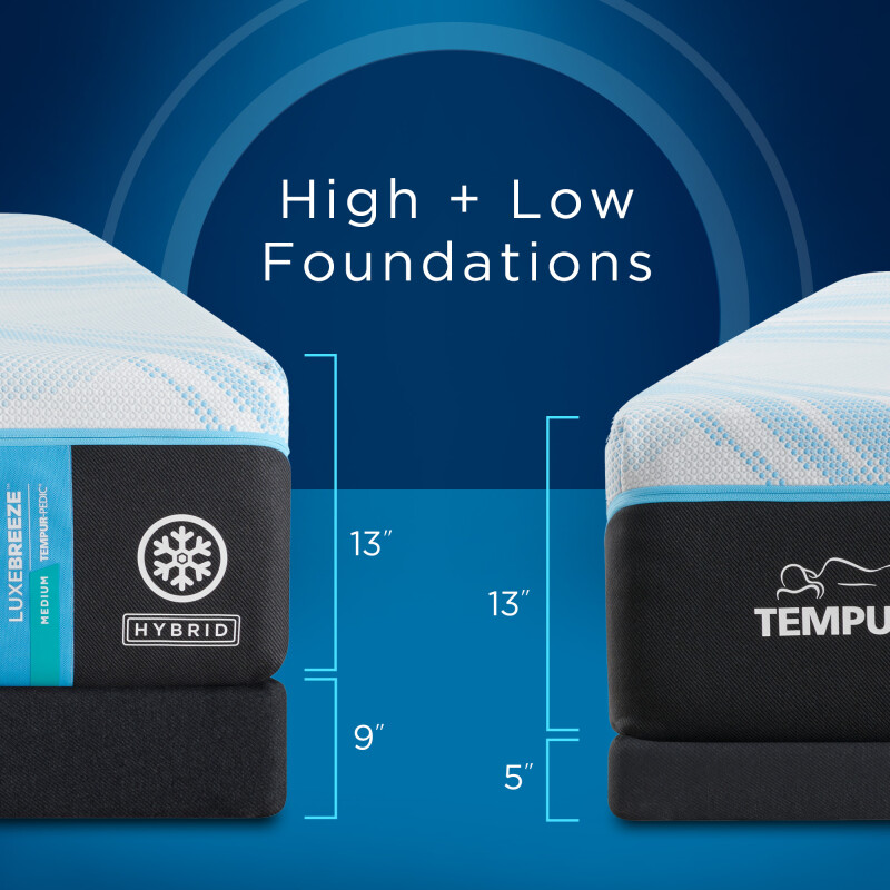 Tempur-LuxeBreeze® Medium Hybrid Split Cal King 10238232