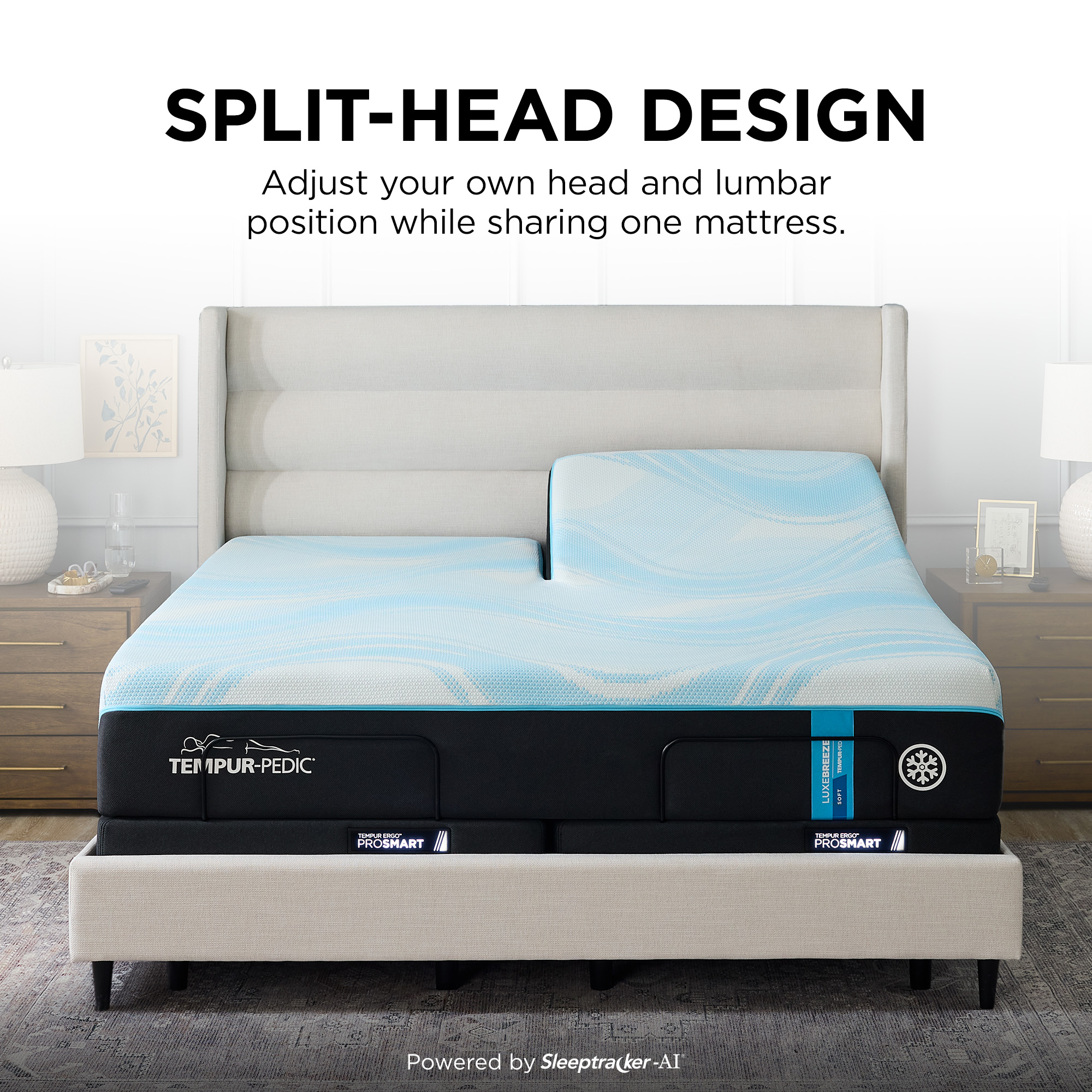 Tempur-LuxeBreeze® Soft Split Head King 1024326K