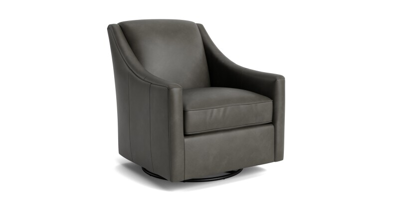 Corinna Leather Slope Arm Swivel Glider Chair 104509L53