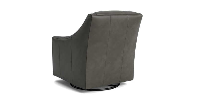 Corinna Leather Slope Arm Swivel Glider Chair 104509L53