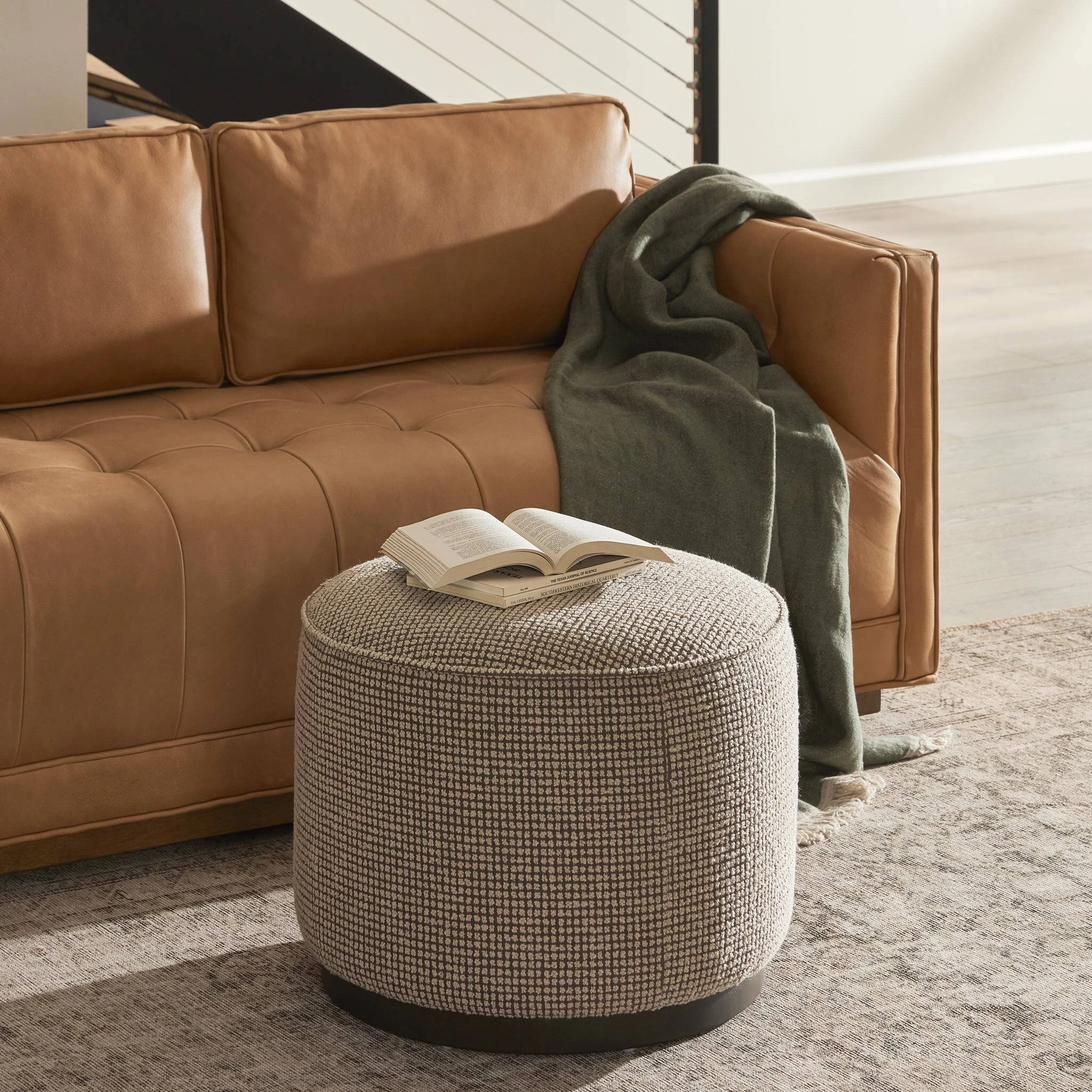 Sinclair Round Ottoman - 106074-017 106074017