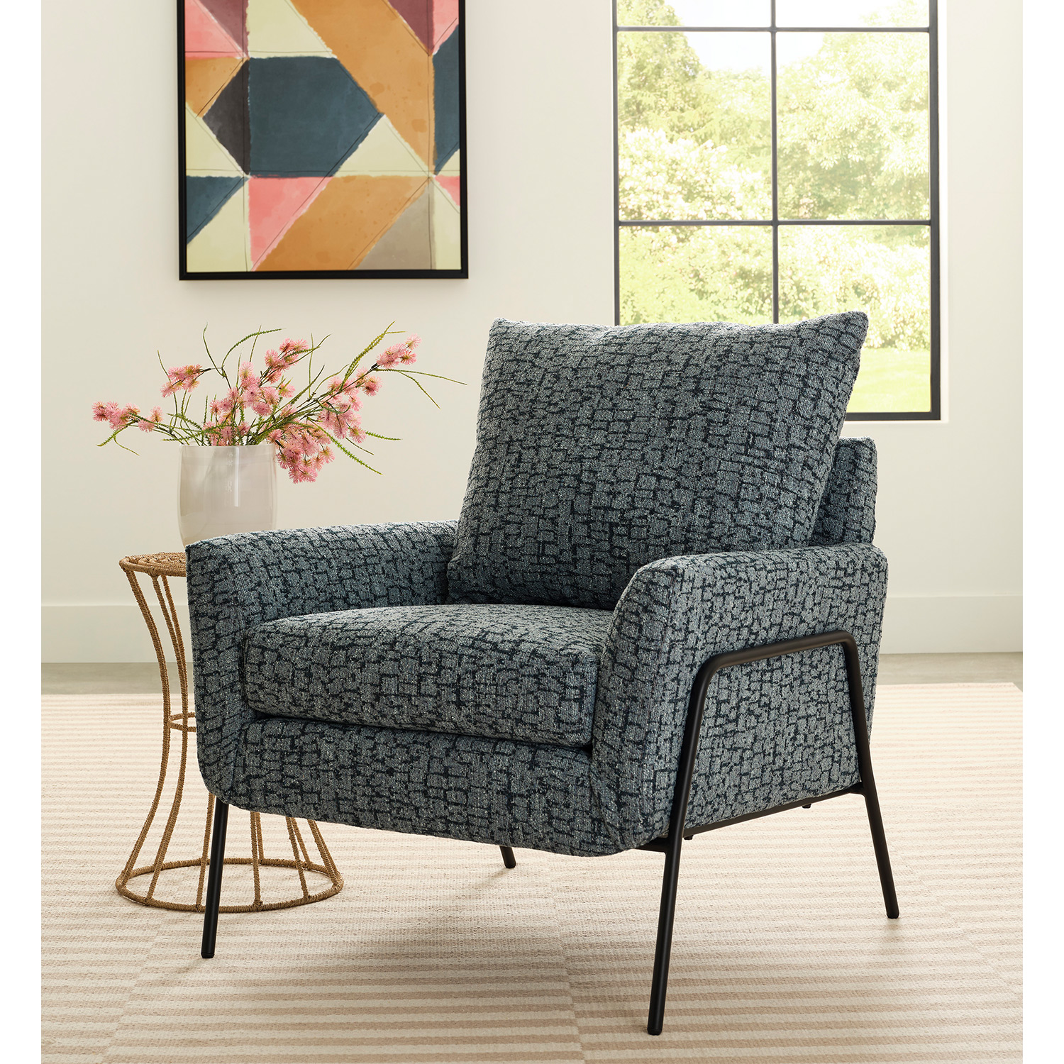 Morely - Modern Styled Chair - BLACK METAL - 1070BM 1070BM