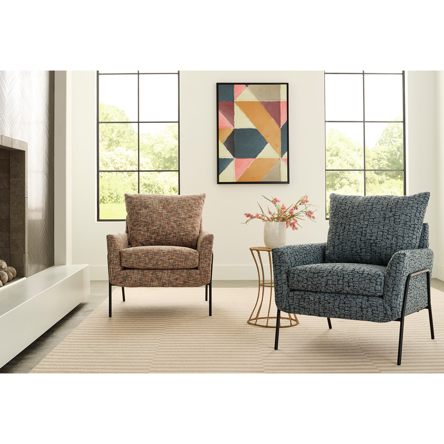 Morely - Modern Styled Chair - BLACK METAL - 1070BM 1070BM
