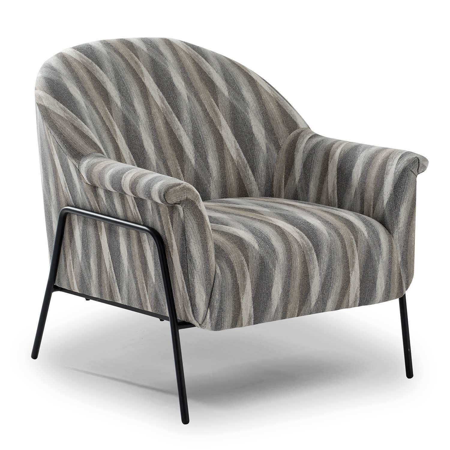 Torrey - Modern Accent Chair With Metal Framed Legs - BLACK METAL - 1080BM 1080BM