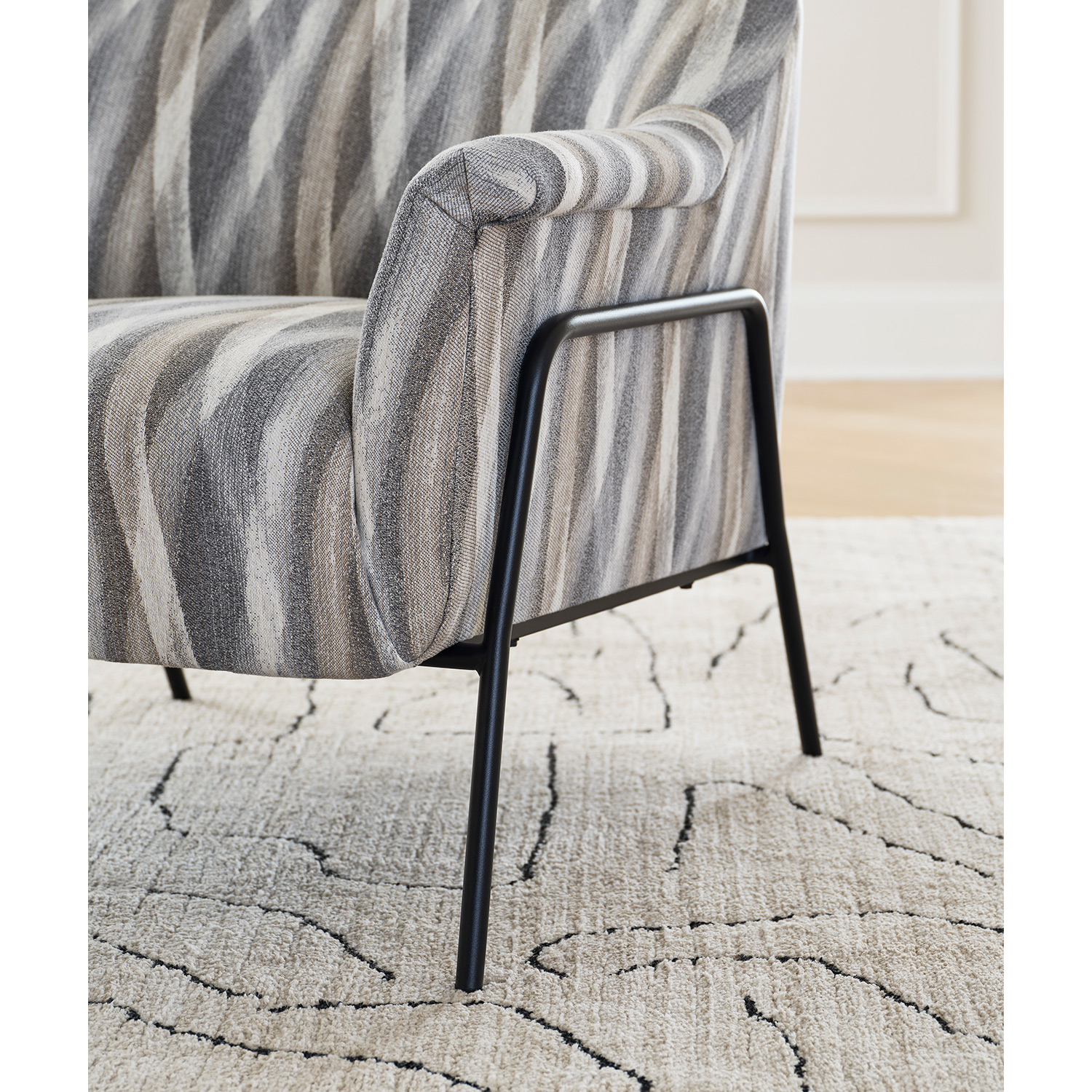 Torrey - Modern Accent Chair With Metal Framed Legs - BLACK METAL - 1080BM 1080BM