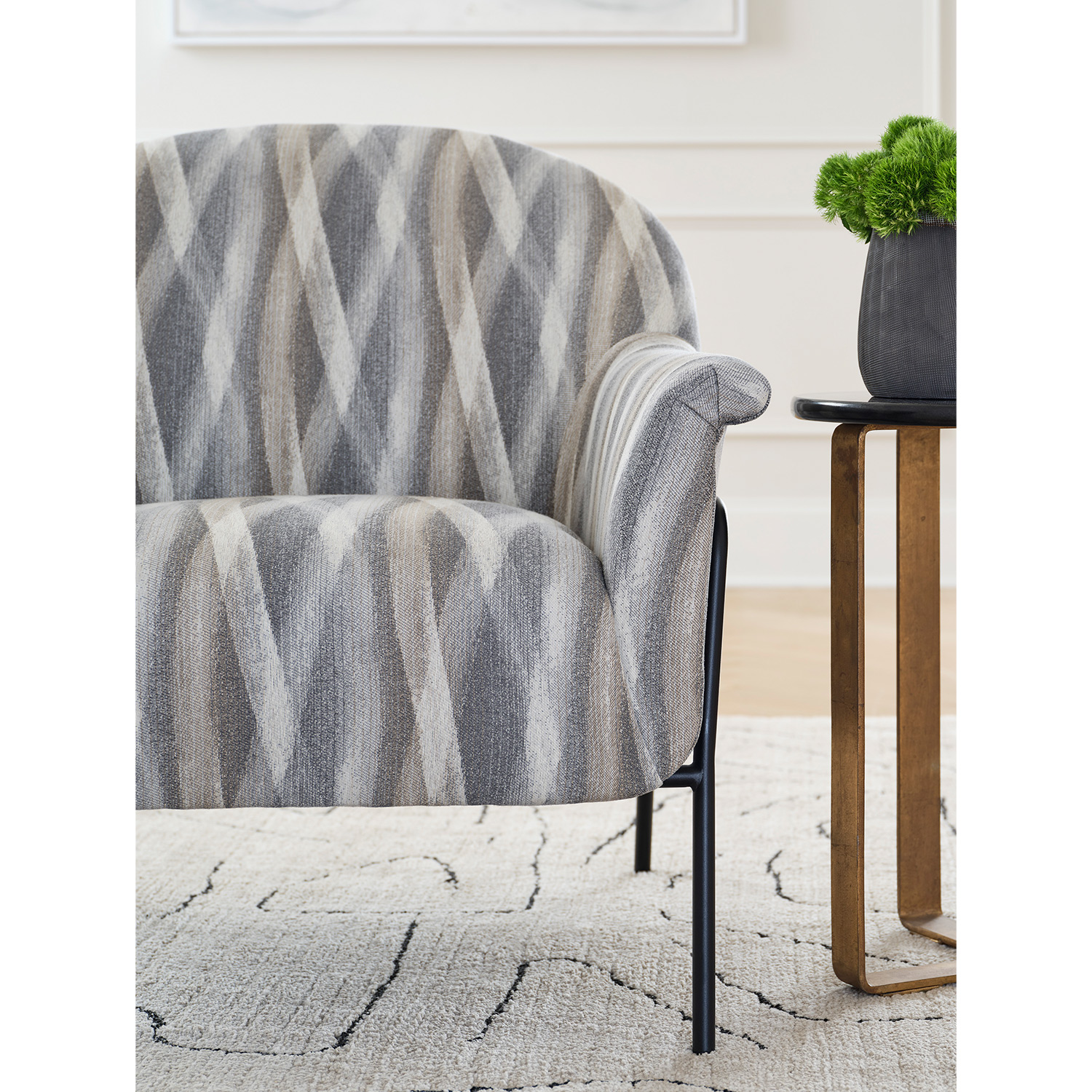 Torrey - Modern Accent Chair With Metal Framed Legs - BLACK METAL - 1080BM 1080BM