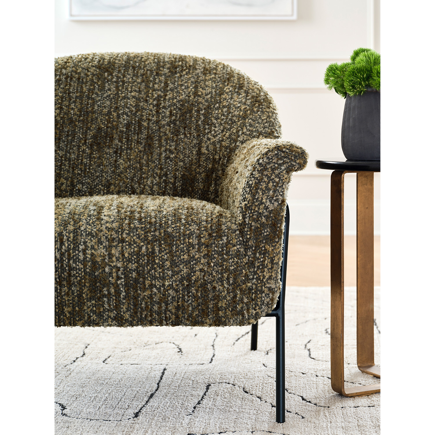 Torrey - Modern Accent Chair With Metal Framed Legs - BLACK METAL - 1080BM 1080BM