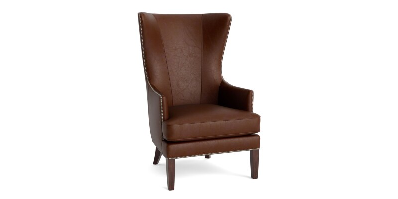 Whitney Leather Wingback Accent Chair 108802L56