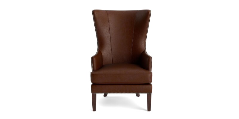 Whitney Leather Wingback Accent Chair 108802L58