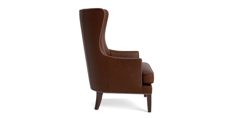 Whitney Leather Wingback Accent Chair 108802L61