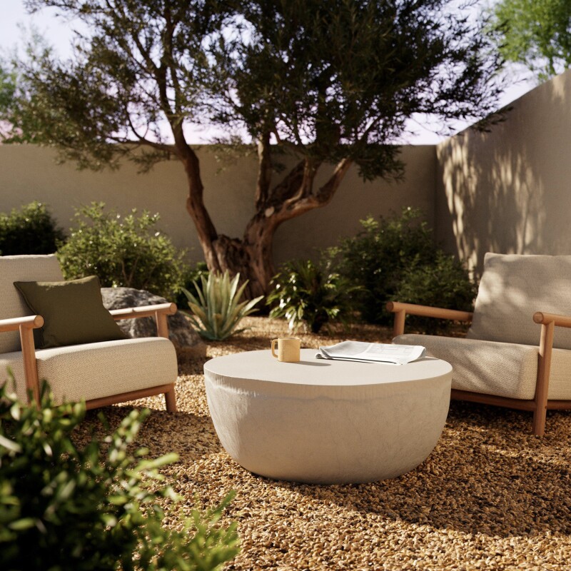 Basil Outdoor Round Coffee Table - 109673-003 109673003