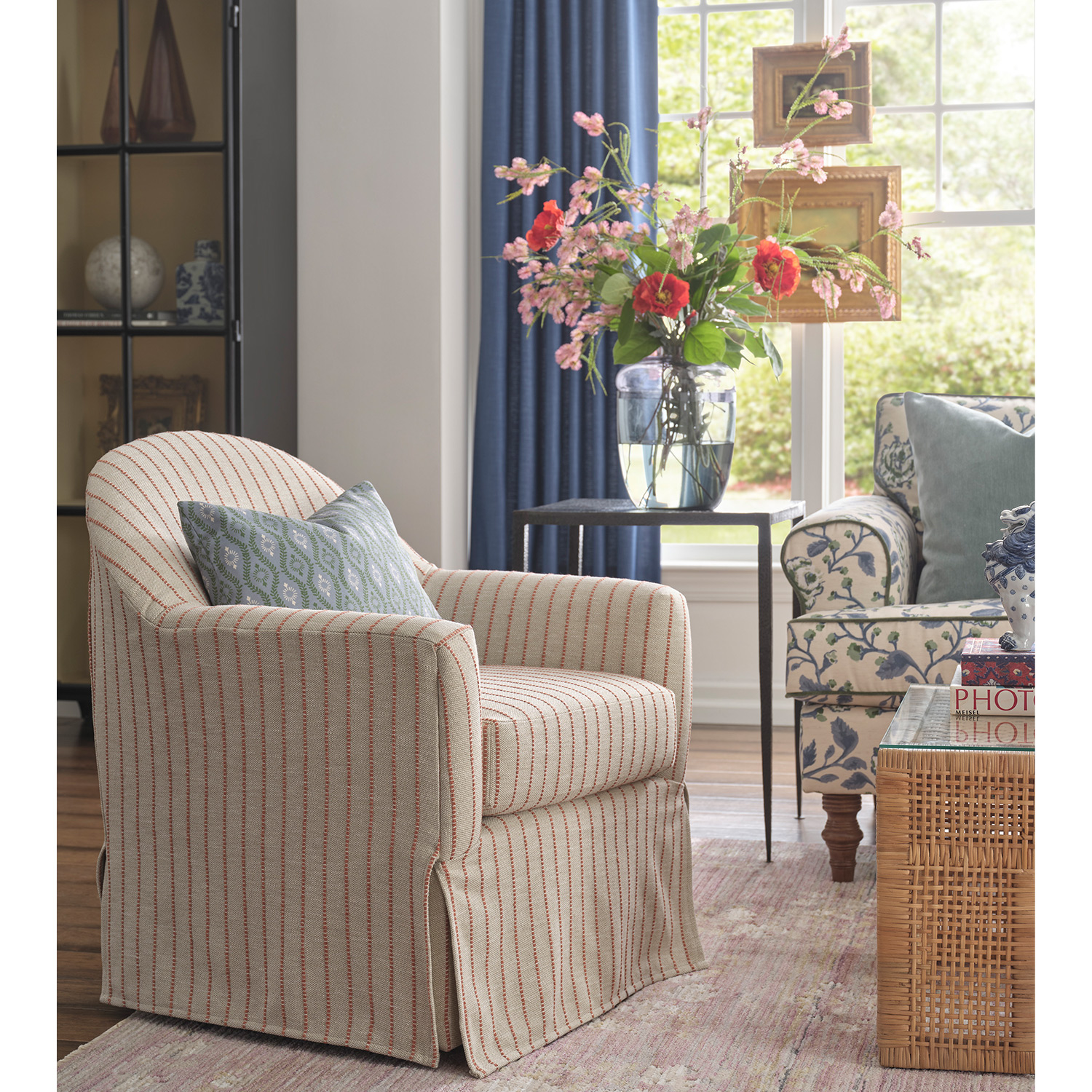 Meg - Classic Slipcovered Look Swivel Chair - 1108 1108